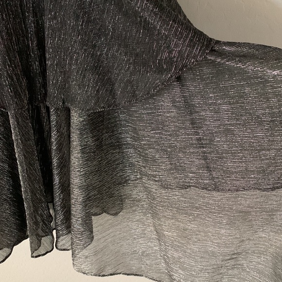 MISA Los Angeles Ilona Midi Dress Metallic Black - Picture 4 of 10